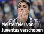 Juventus' Alessandro Matri blickt enttäuscht