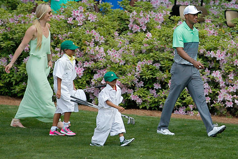 Lindsey Vonn und Tiger Woods mit Kindern