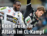 Louis Clement Ngwat Mahop (Altach) und Boris Huettenbrenner (WAC)