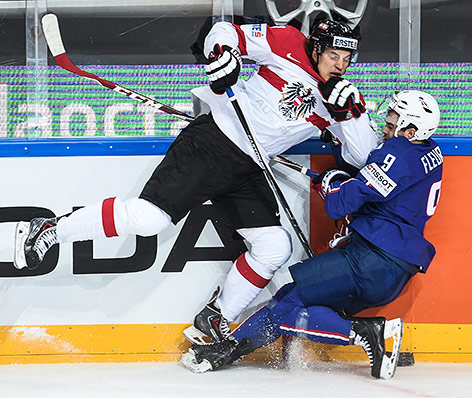 Brian Lebler (AUT) gegen Damien Fleury (FRA)