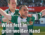 Robert Beric (Rapid) und Steffen Hofmann (Rapid)