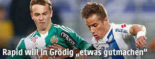 Philipp Schobesberger (Rapid) und Stefan Nutz (Grödig)