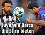Andrea Pirlo (Juventus) und Luis Suarez (Barcelona)