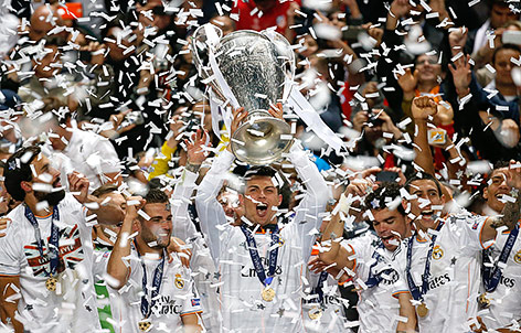 Spieler von Real Madrid feiern den Champions-League-Sieg 2014
