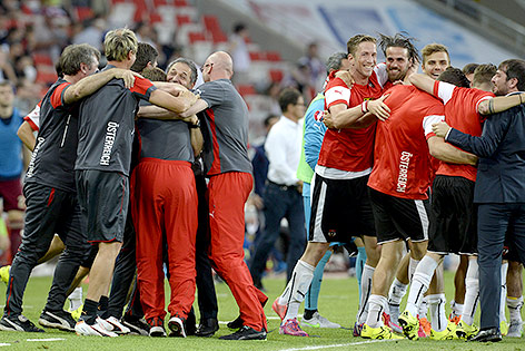 © APA/Rubert Jäger Jubel des ÖFB-Teams