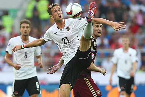 © GEPA/Christian Ort Marc Janko (AUT) und Oleg Ivanov (RUS)