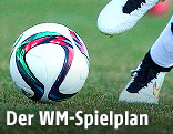 Spielerbeine und Ball