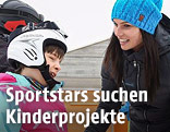Anna Fenninger mit Kindern