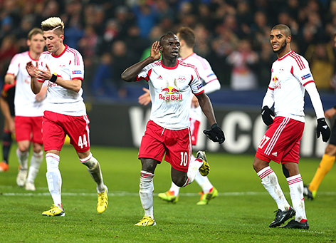 © GEPA/Felix Roittner Archivbild von Kevin Kampl, Sadio mane und Alan (damals alle RBS)