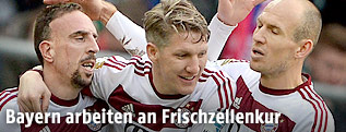 Franck Ribery, Bastian Schweinsteiger und Arjen Robben