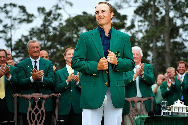 © Reuters/Brian Snyder Golfer Jordan Spieth (USA) mit dem grünen Jakett