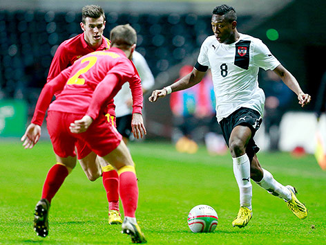 © GEPA/Walter Luger Gareth Bale, Adam Matthews (WAL) und David Alaba (AUT)