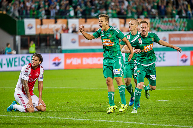 © ORF.at/Christian Öser Szene aus dem Spiel Rapid Wien gegen Ajax Amsterdam
