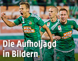 Szene aus dem Spiel Rapid Wien gegen Ajax Amsterdam