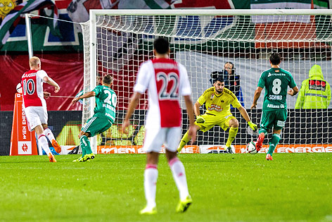 © ORF.at/Christian Öser Tor von Davy Klaassen (Ajax Amsterdam) gegen Rapid Wien