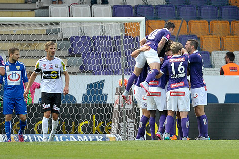 Austria-Spieler jubeln