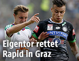 Mario Pavelic (Rapid) und Kristijan Dobras (Sturm)