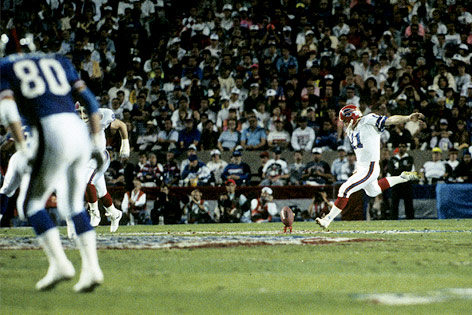 Kicker Scott Norwood (Buffalo Bills) in der Super Bowl XXV 1991