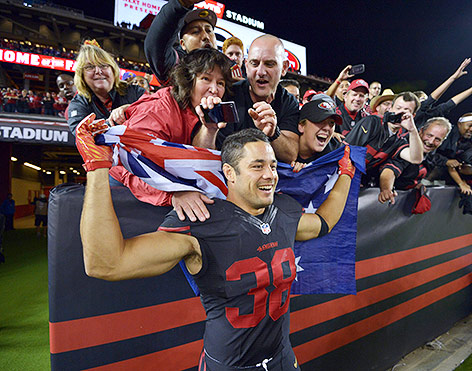 © Reuters/USA Today Sports/Kirby Lee Jubel von Jarryd Hayne (San Francisco)