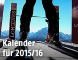 Skifahrerin am Start