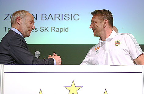 Sportdirektor Andreas Müller und Trainer Zoran Barisic