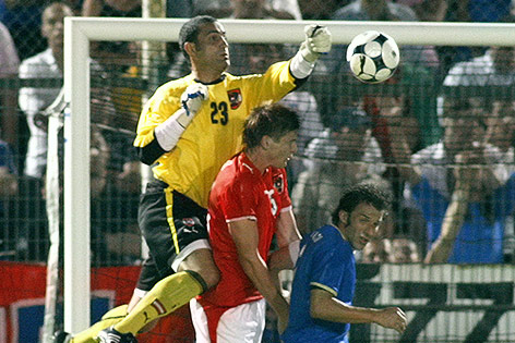 Ramazan Özcan bei seinem ÖFB-Teamdebüt 2008 gegen Italien