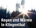 Sonne &uuml;ber der Schanze von Klingenthal
