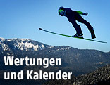 Skispringer in der Luft
