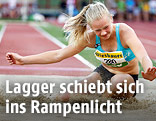 Sarah Lagger beim Weitsprung