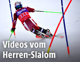 R&uuml;ckansicht von Henrik Kristoffersen (NOR) im Herren-Slalom