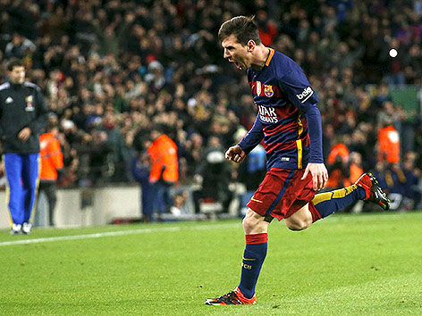 Lionel Messi jubelt