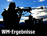 Biathlon-Sportler beim Schießen