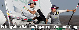 Lara Vadlau und Jolanta Ogar bei der WM der 470er-Klasse 2016