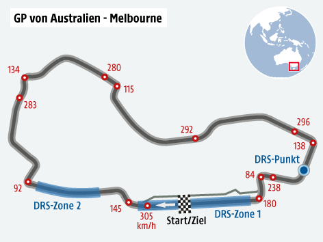 © ORF.at Formel 1 Strecke von Australien