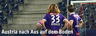Enttäuschte Austria-Spieler