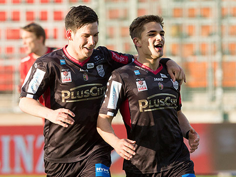 © GEPA/Matthias Hauer Peter Michorl und Nikola Dovedan (Lask)