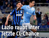 Szene aus dem Match Lazio Rom gegen Inter Mailand