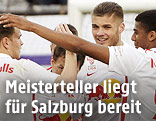 Salzburg-Spieler jubeln