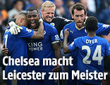 Leicester-Spieler jubeln
