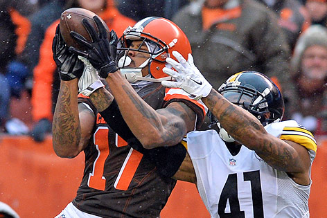 Terrelle Pryor (Cleveland Browns) und Antwon Blake (Pittsburgh Steelers)