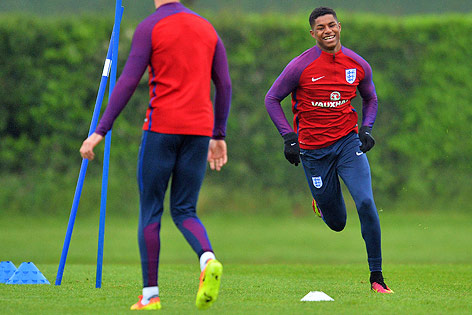 © APA/AFP/Glyn Kirk Der englische Teamspieler Marcus Rashford beim Training