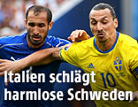 Zlatan Ibrahimovic (SWE) gegen Giorgio Chiellini (ITA)