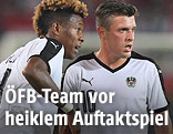 Die &Ouml;FB-Spieler David Alaba und Zlatko Junuzovic