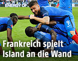 Jubel der franz&ouml;sischen Teamspieler