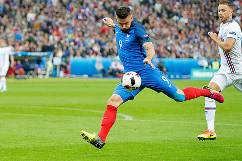 Torschuss von Olivier Giroud (Frankreich)