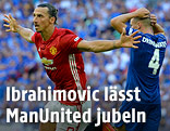 Jubel von Zlatan Ibrahimovic (Manchester United)