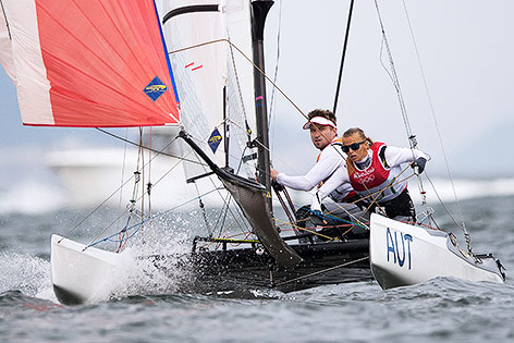 © APA/EXPA/Johann Groder Segler Thomas Zajac und Tanja Frank (AUT) in Aktion