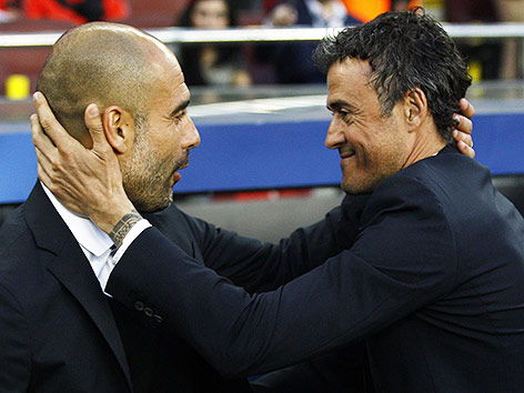 © APA/AFP/picturedesk.com/Quique Garcia Pep Guardiola und Luis Enrique