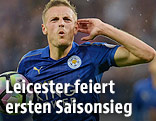 Jubel von Jamie Vardy (Leicester City)