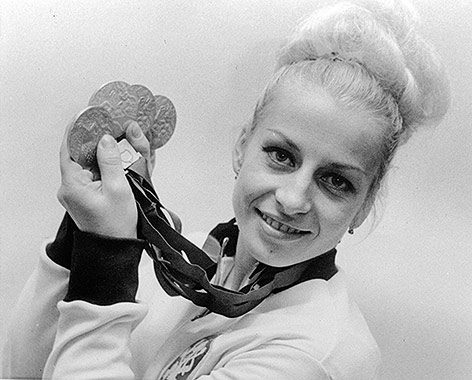 Archivbild der Kunstturnerin Vera Caslavska aus dem Jahr 1968